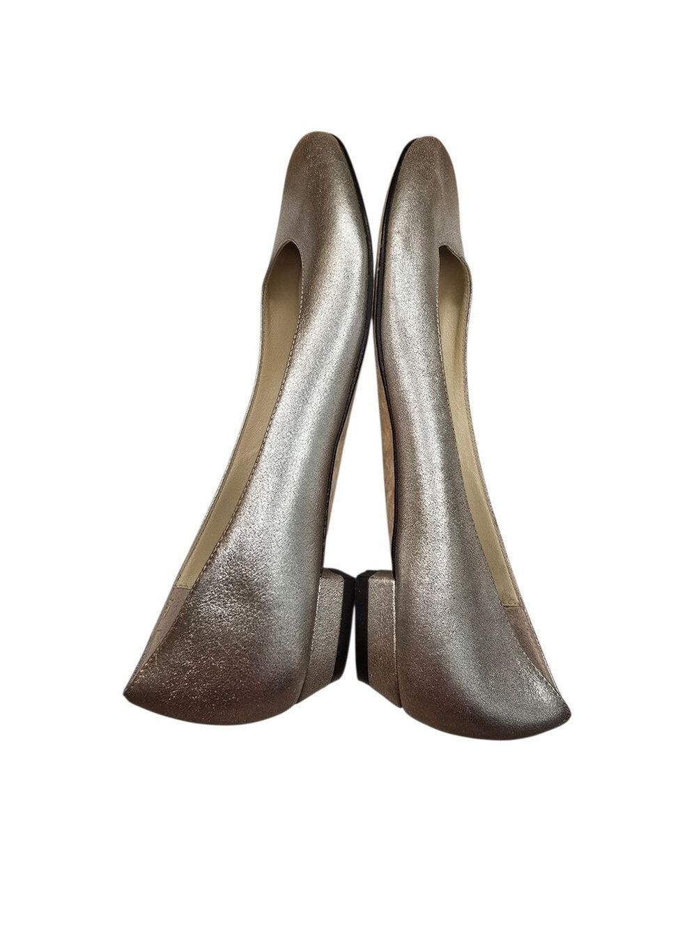Faconnable Silver Almond Toe Flats 7.5 - Picture 5 of 9